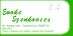 emoke szenkovics business card